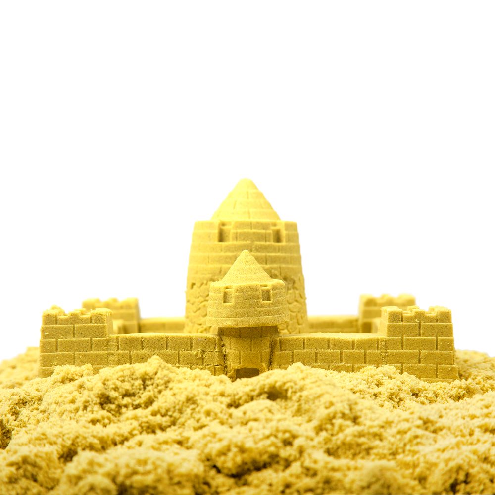 Песок космический с песочницей и формочками, зелёный 2 кг  